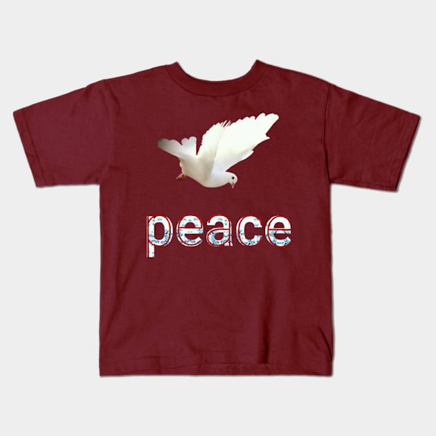 peace sign Kids T-Shirt by Dilhani